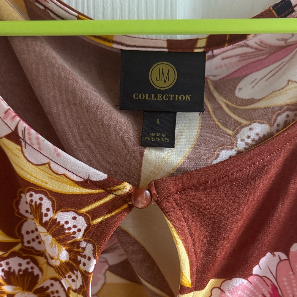 JM Collection Multicolor Floral Blouse - Picture 3 of 4